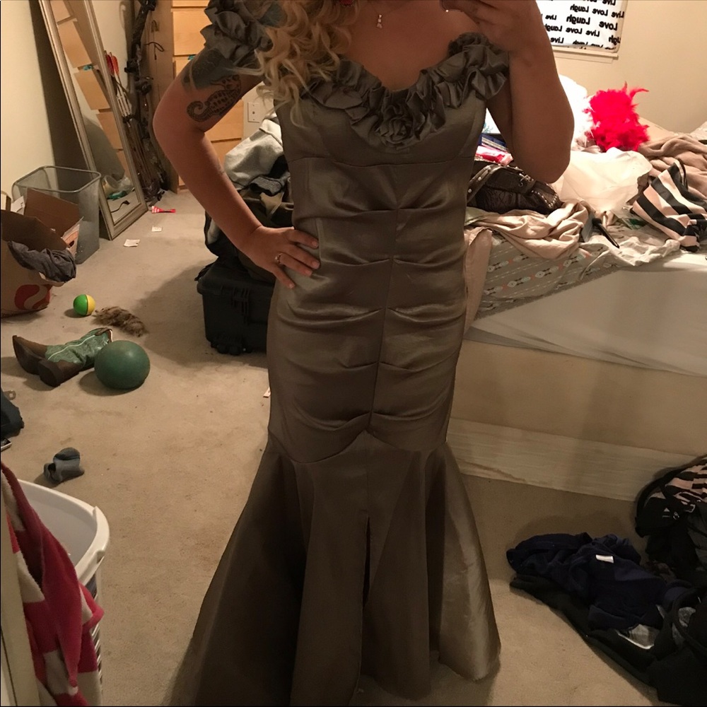 Long mermaid style formal dress